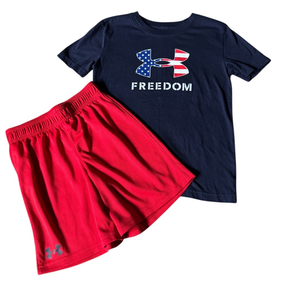 Under Armour Navy and Red Freedom Set